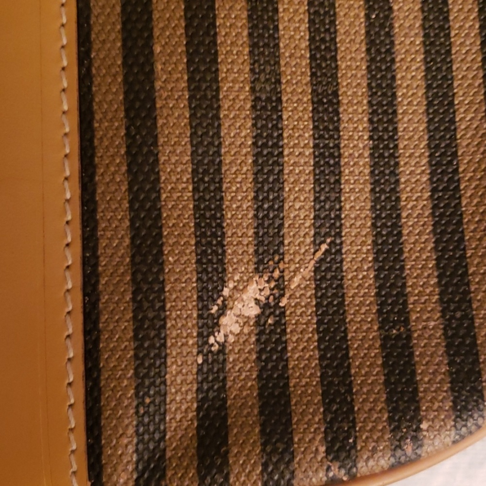 Fendi Vintage Crossbody Purse Striped Authentic - Picture 3 of 8